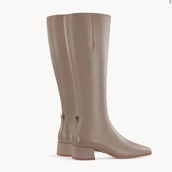 7or9 BOOT milk coffee KNEE HIGH women’s boot size 8 KHAKI 30mm height SHEEPSKIN - Picture 5 of 16